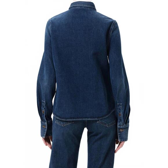 NEW AGOLDE women's talia shirt in blue